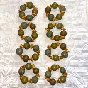 Decorative Wood? Napkin Ring Holders Stone Age by Kemp and Beatley Set Of 8‎